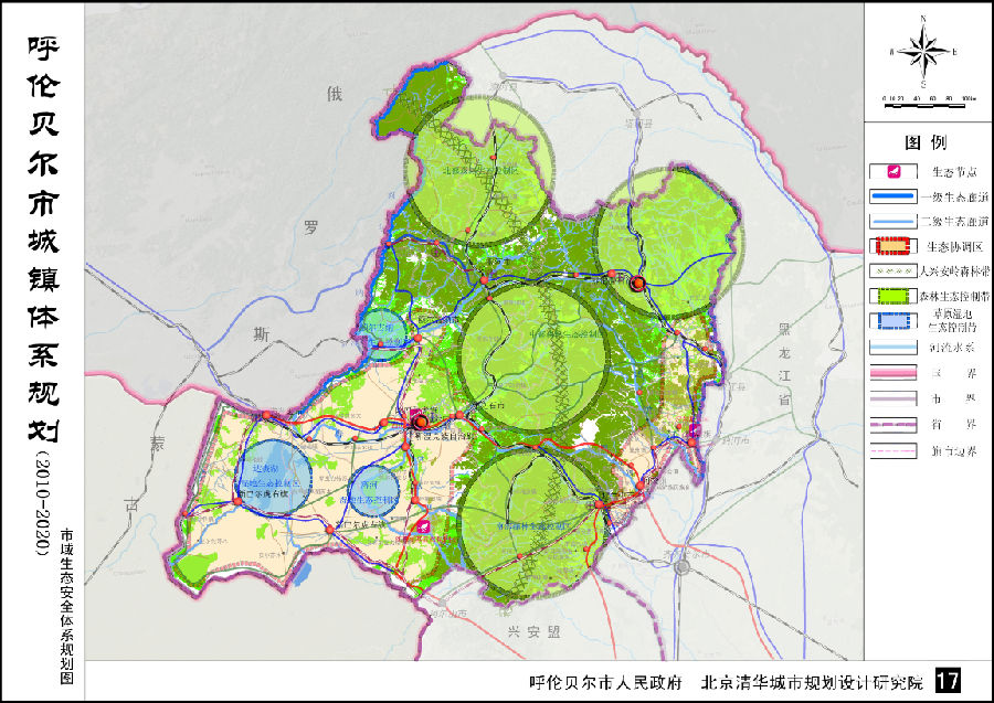 市域生态安全体系规划图